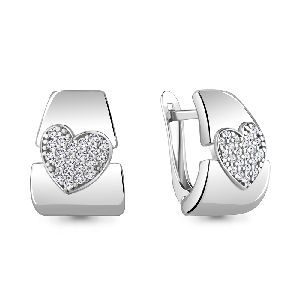 

Серьги из серебра с фианитом Aquamarine 48959А_925_р, 48959А_925_р