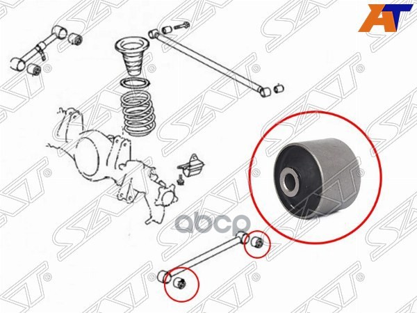 

SAT ST4870260140 Сайлентблок заднего нижнего продольного рычага TOYOTA LAND CRUSER 200/LEX