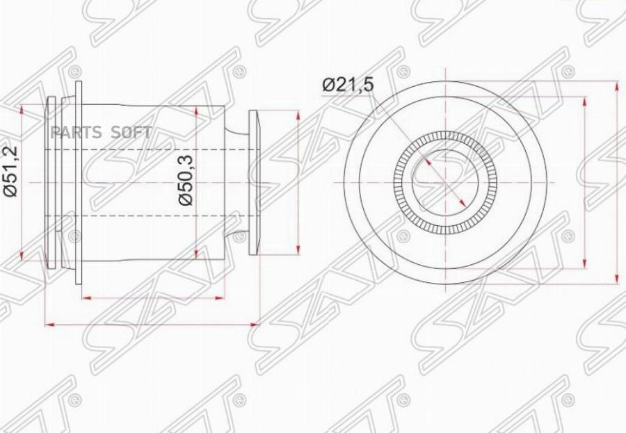 

SAT ST4865460050 Сайлентблок FR переднего нижнего рычага TOYOTA 4RUNNER/FJ CRUISER/LAND CR