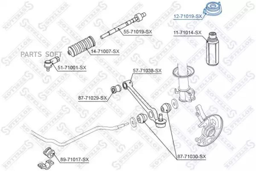 

STELLOX Опора амортизатора STELLOX 1271019sx
