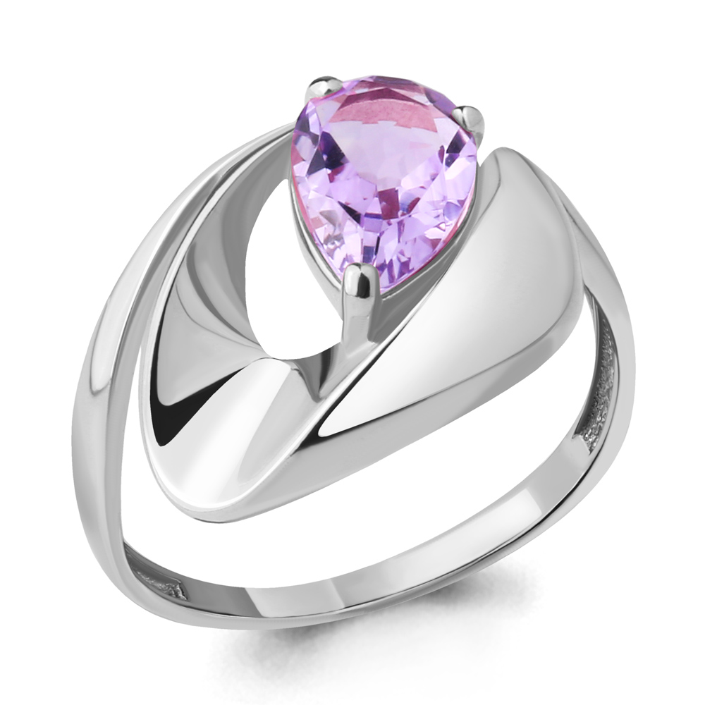 

Кольцо из серебра с аметистом р. 20 Aquamarine 6590704_925_р, 6590704_925_р