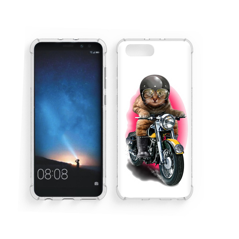 

Чехол MyPads Tocco для Honor V10 мото-кот (PT98539.62.485), Прозрачный, Tocco