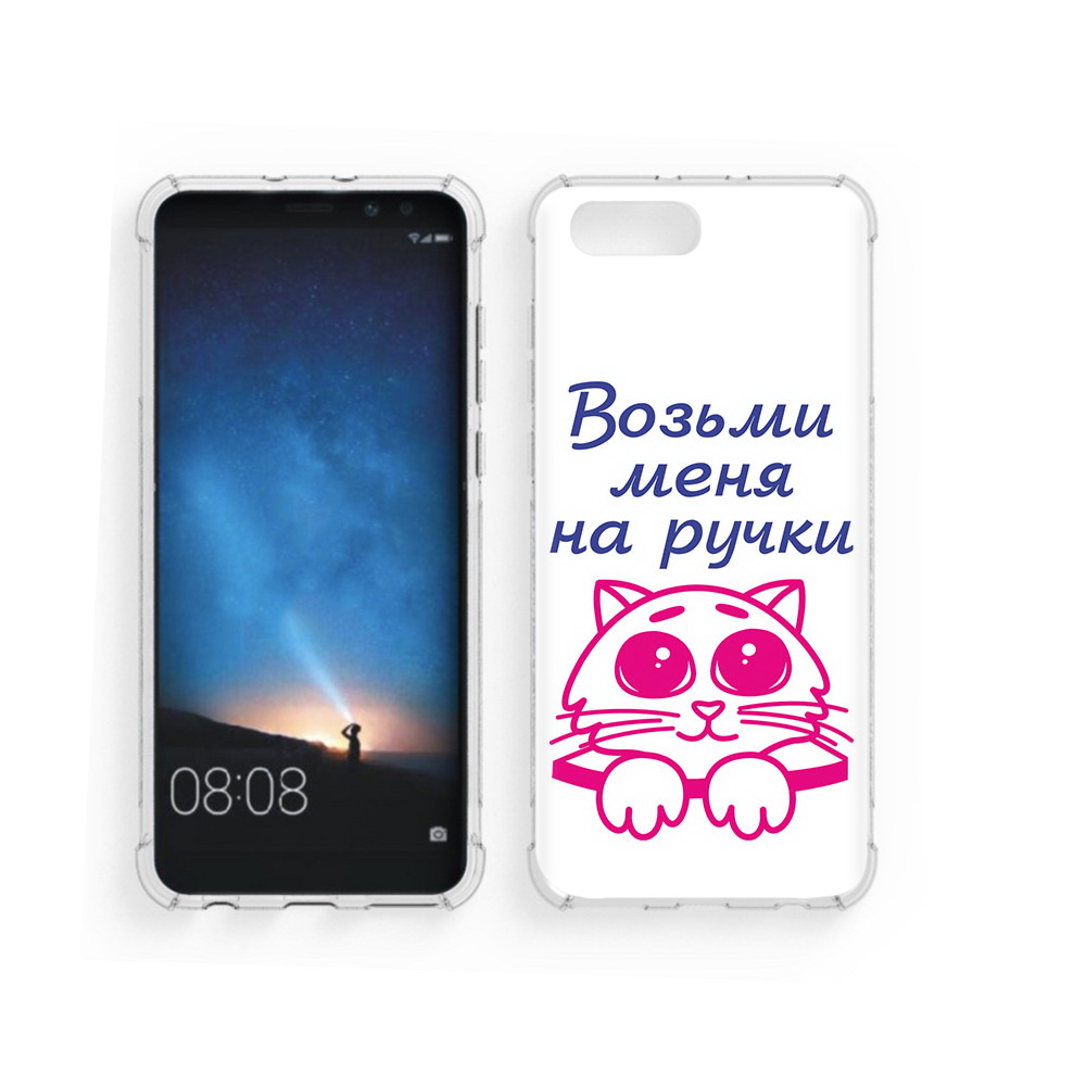 

Чехол MyPads Tocco для Honor V10 мяу (PT98539.62.491), Прозрачный, Tocco