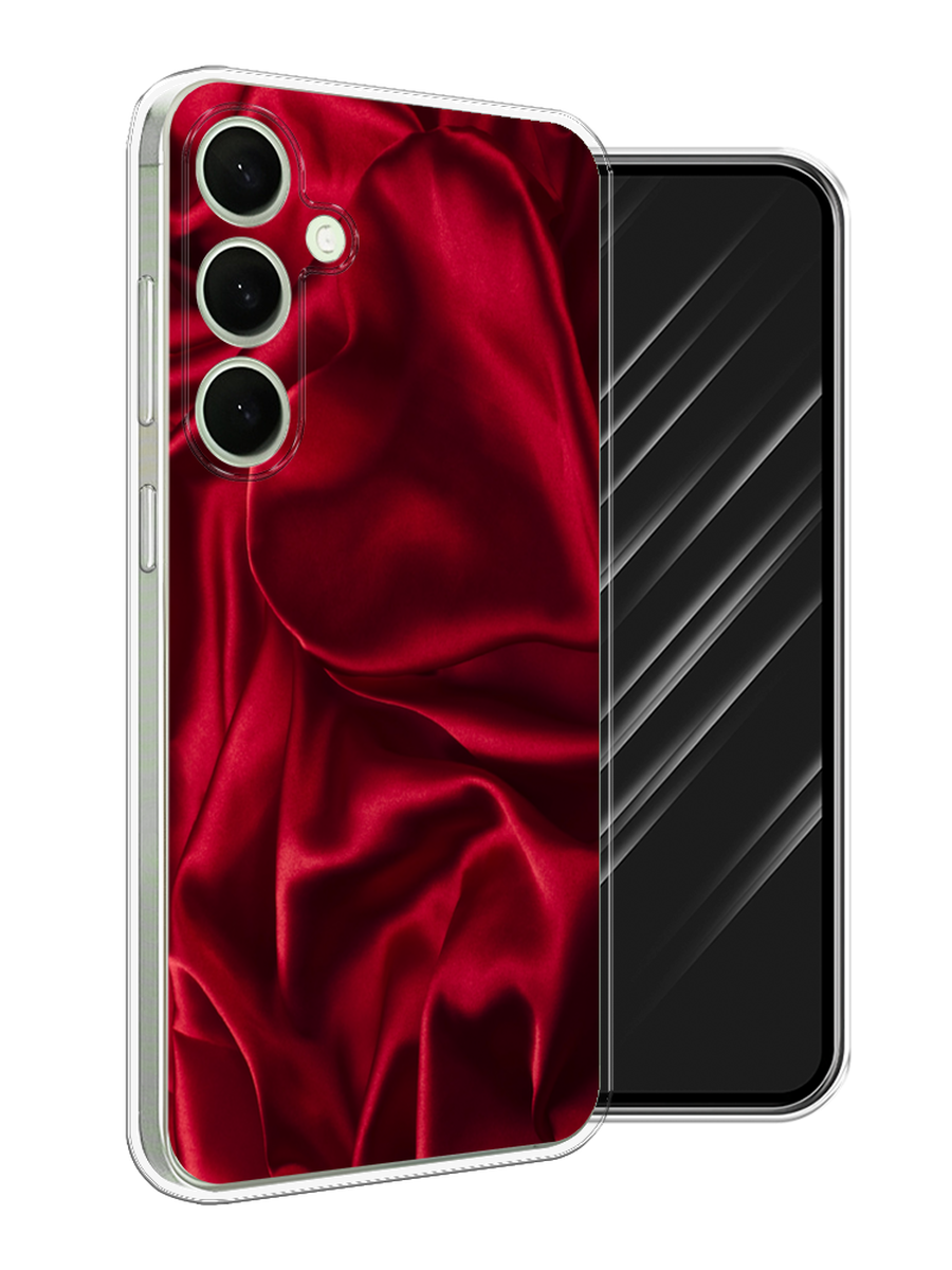 

Чехол Awog на Samsung Galaxy S25 Plus "Текстура красный шелк", 2110450-1