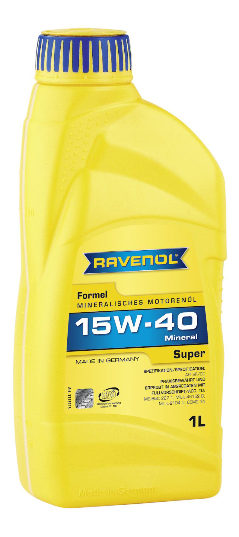 

Моторное масло Ravenol Formel Super 15W40 1л