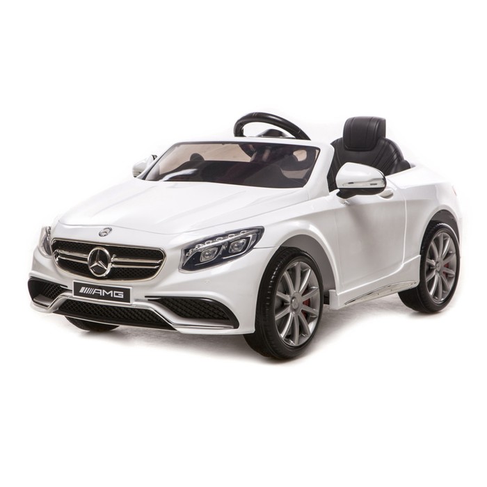 

Электромобиль MERCEDES-BENZ S63 AMG, EVA колёса, кожаное сидение, цвет белый глянец