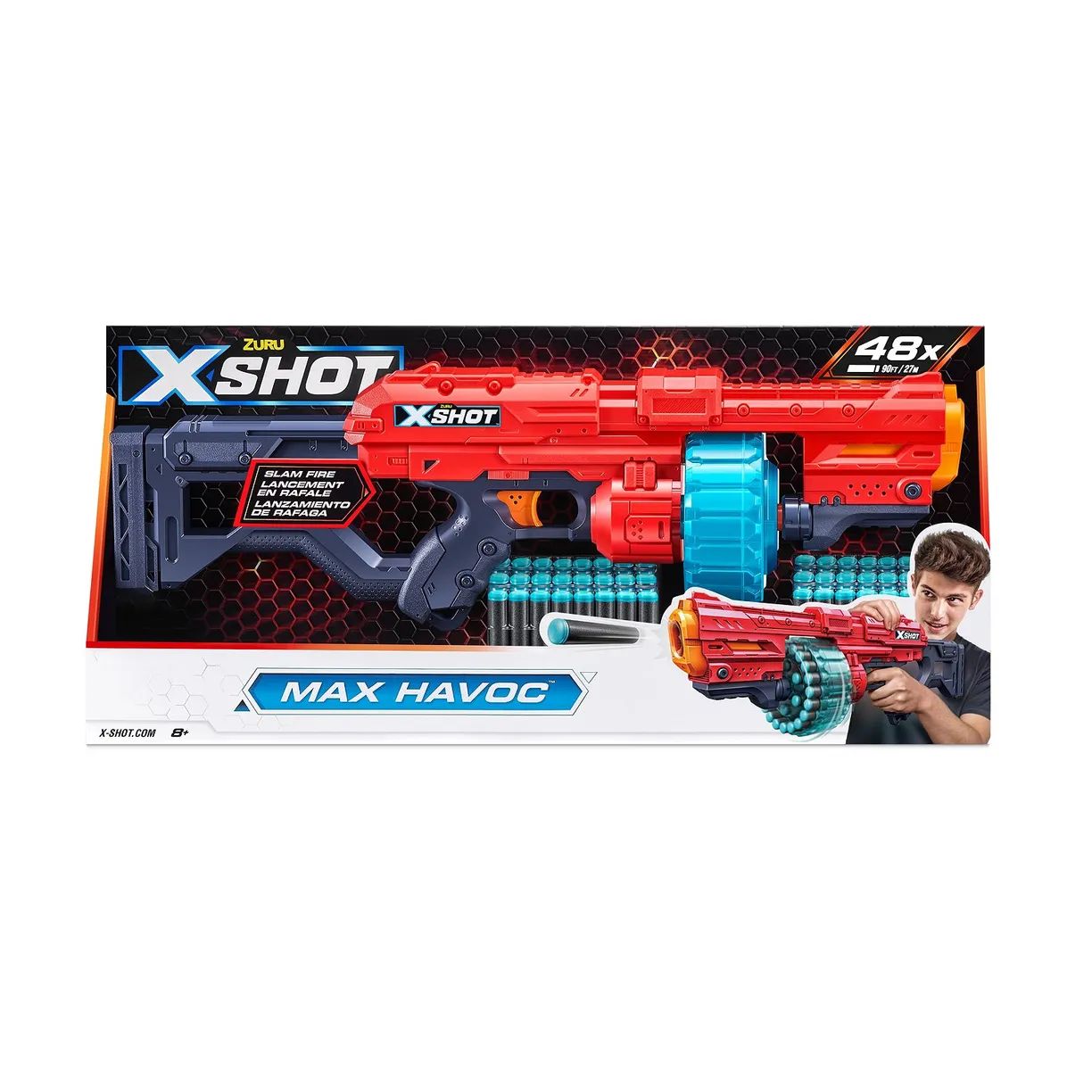 Бластер игрушечный X-Shot Max Havoc Zuru
