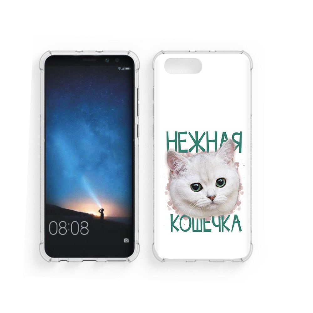

Чехол MyPads Tocco для Honor V10 нежная кошечка (PT98539.62.520), Прозрачный, Tocco