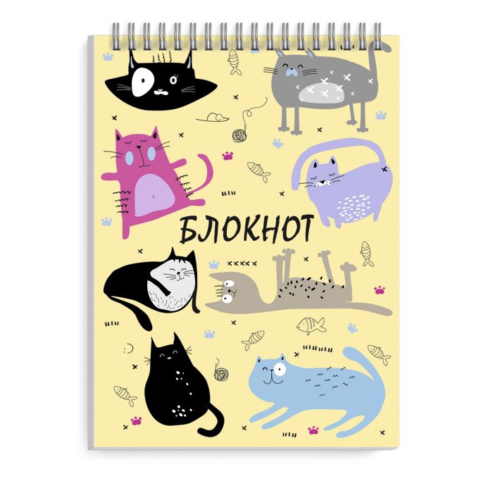 

Блокнот, А6, 80 л, 53005 СМЕШНЫЕ КОТЫ Феникс+