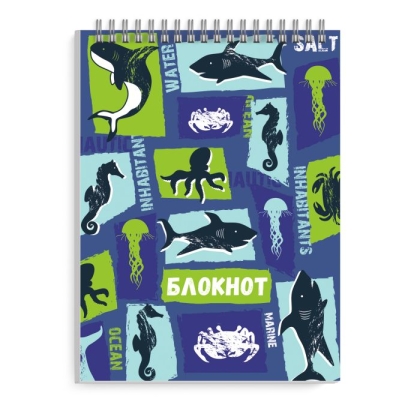 

Блокнот, А6, 80 л, 53006 ЖИТЕЛИ МОРЯ Феникс+