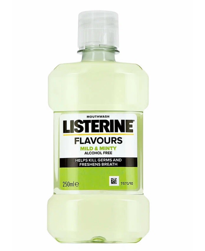 Ополаскиватель Listerine для полости рта Flavours Mild & Minty, 250 мл освежитель для полости рта с ароматом лимона альбадент спрей 10 мл