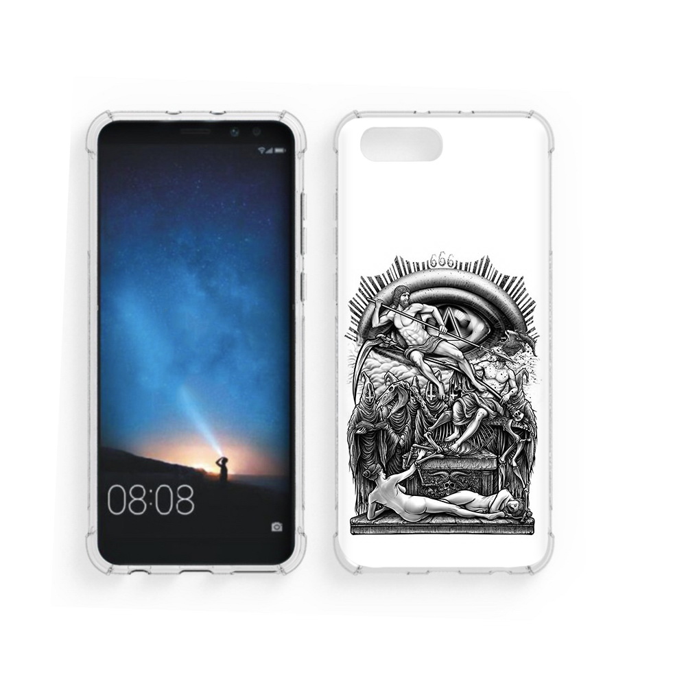 

Чехол MyPads Tocco для Honor V10 оракул черно белый (PT98539.62.528), Прозрачный, Tocco