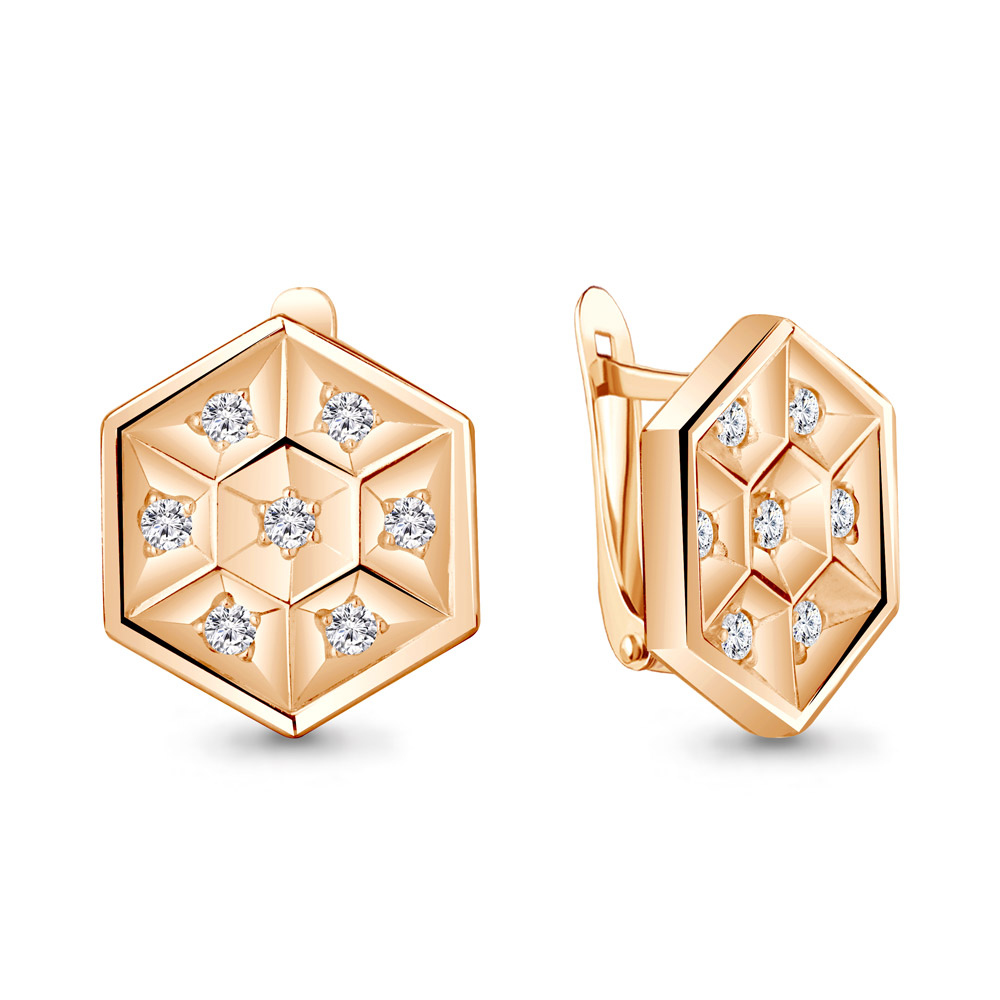 

Серьги из серебра с фианитом Aquamarine 49000А_925_з, 49000А_925_з