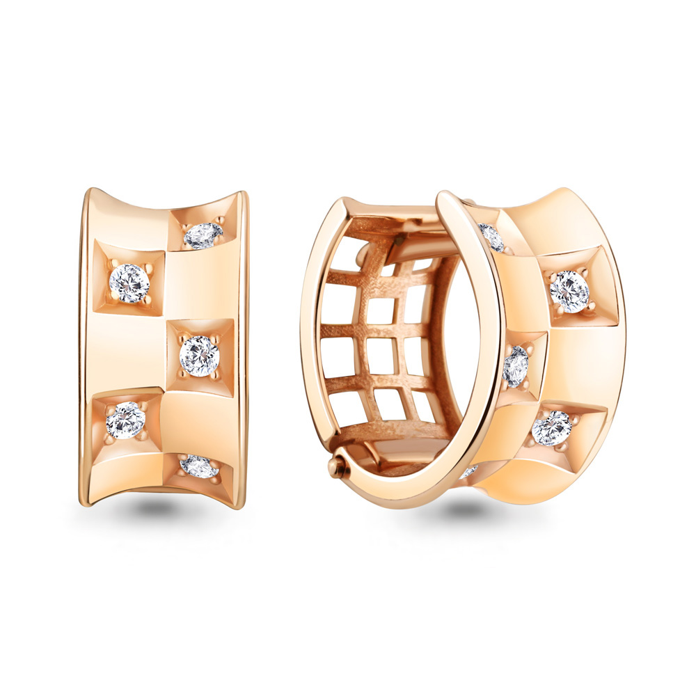 

Серьги из серебра с фианитом Aquamarine 49002А_925_з, 49002А_925_з