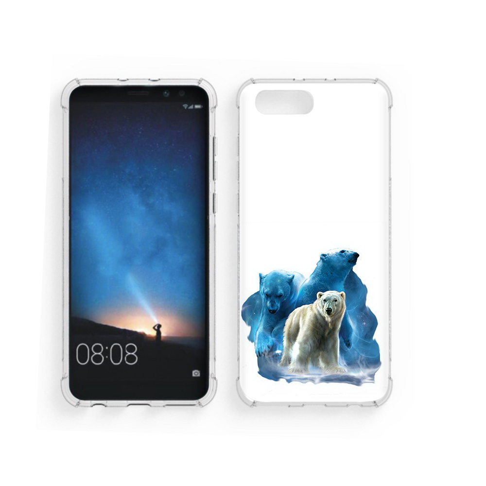 

Чехол MyPads Tocco для Honor V10 полярный медведь (PT98539.62.549), Прозрачный, Tocco