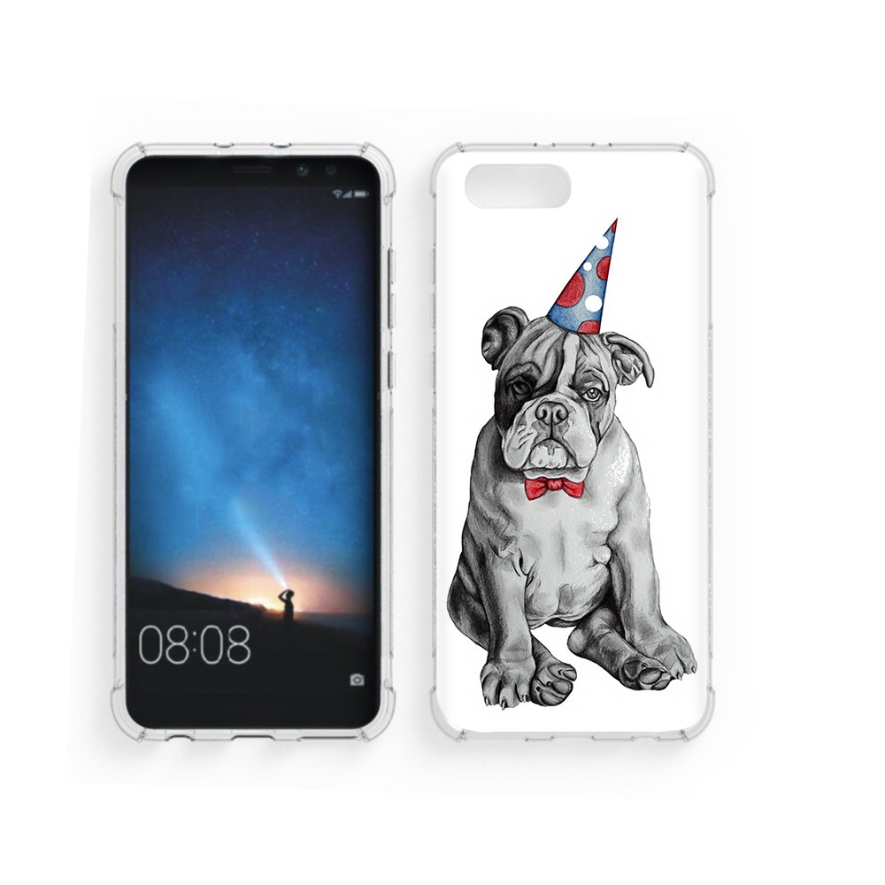 

Чехол MyPads Tocco для Honor V10 праздничный щенок (PT98539.62.554), Прозрачный, Tocco