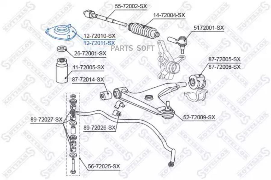 

STELLOX Опора амортизатора STELLOX 1272011sx