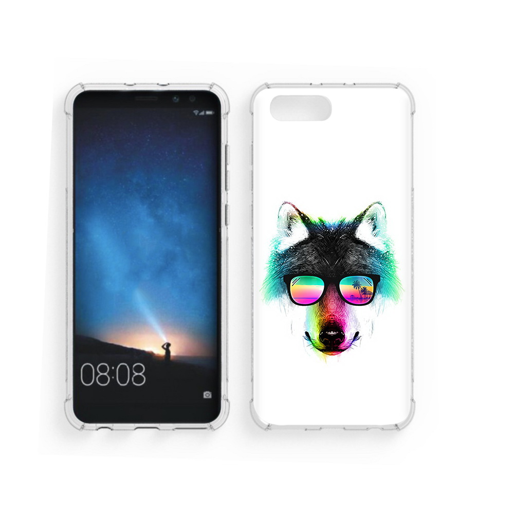 

Чехол MyPads Tocco для Honor V10 радужный волк (PT98539.62.567), Прозрачный, Tocco