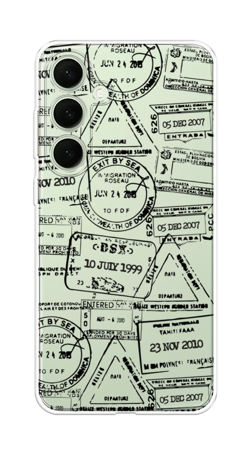 

Чехол на Samsung Galaxy S25 Plus Visa stamps 2, Белый;черный;серый, 2110450-1
