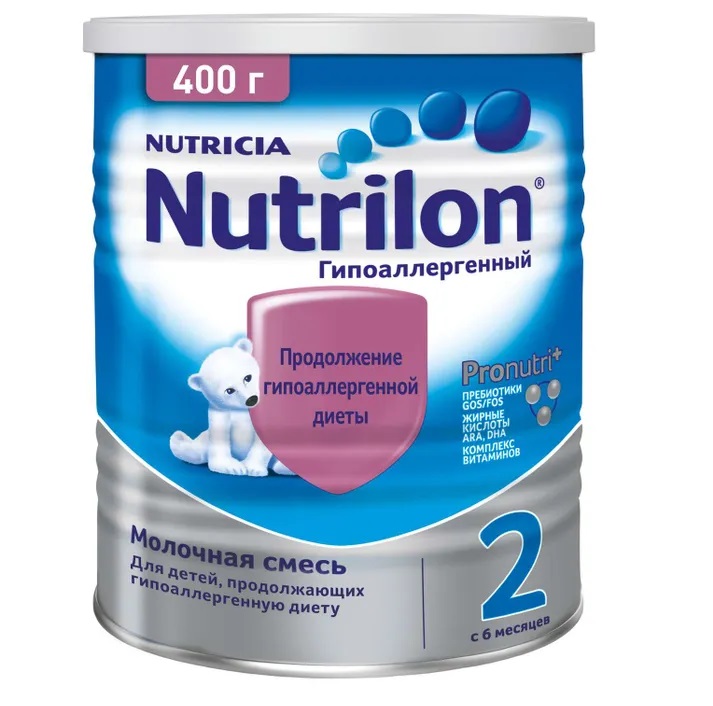Детская смесь Nutrilon 2 молочная сухая гипоаллергенная с 6 месяцев 400 г