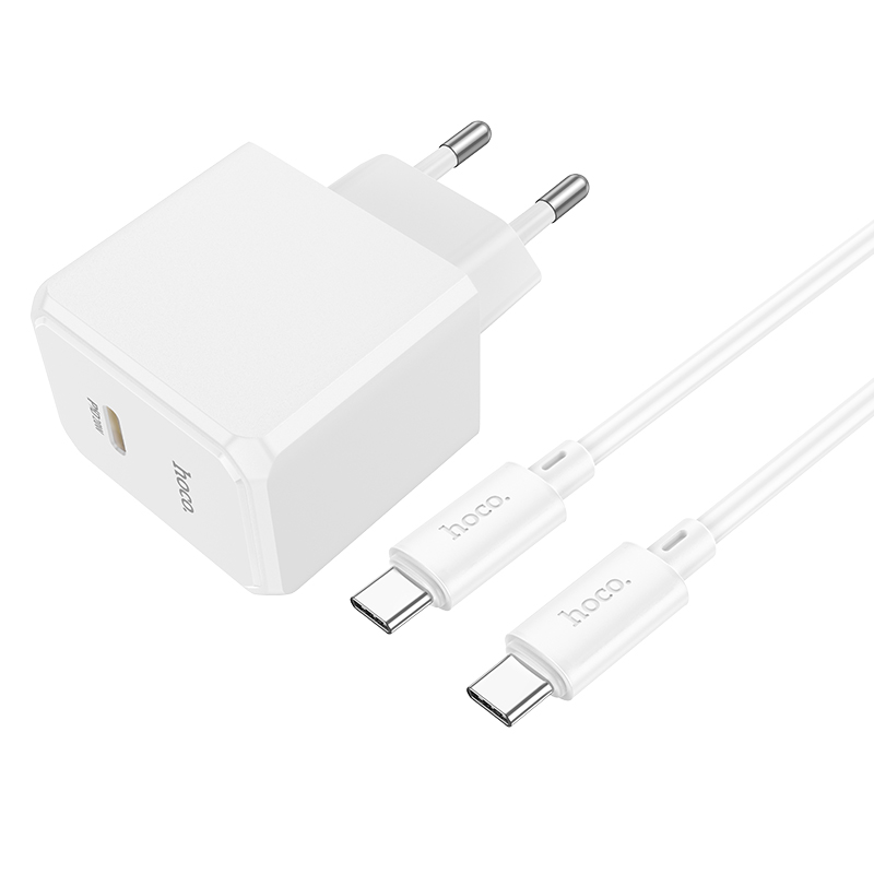 

Сетевое зарядное устройство Hoco type-c - type-c 1xUSB Type-C 3 А белый