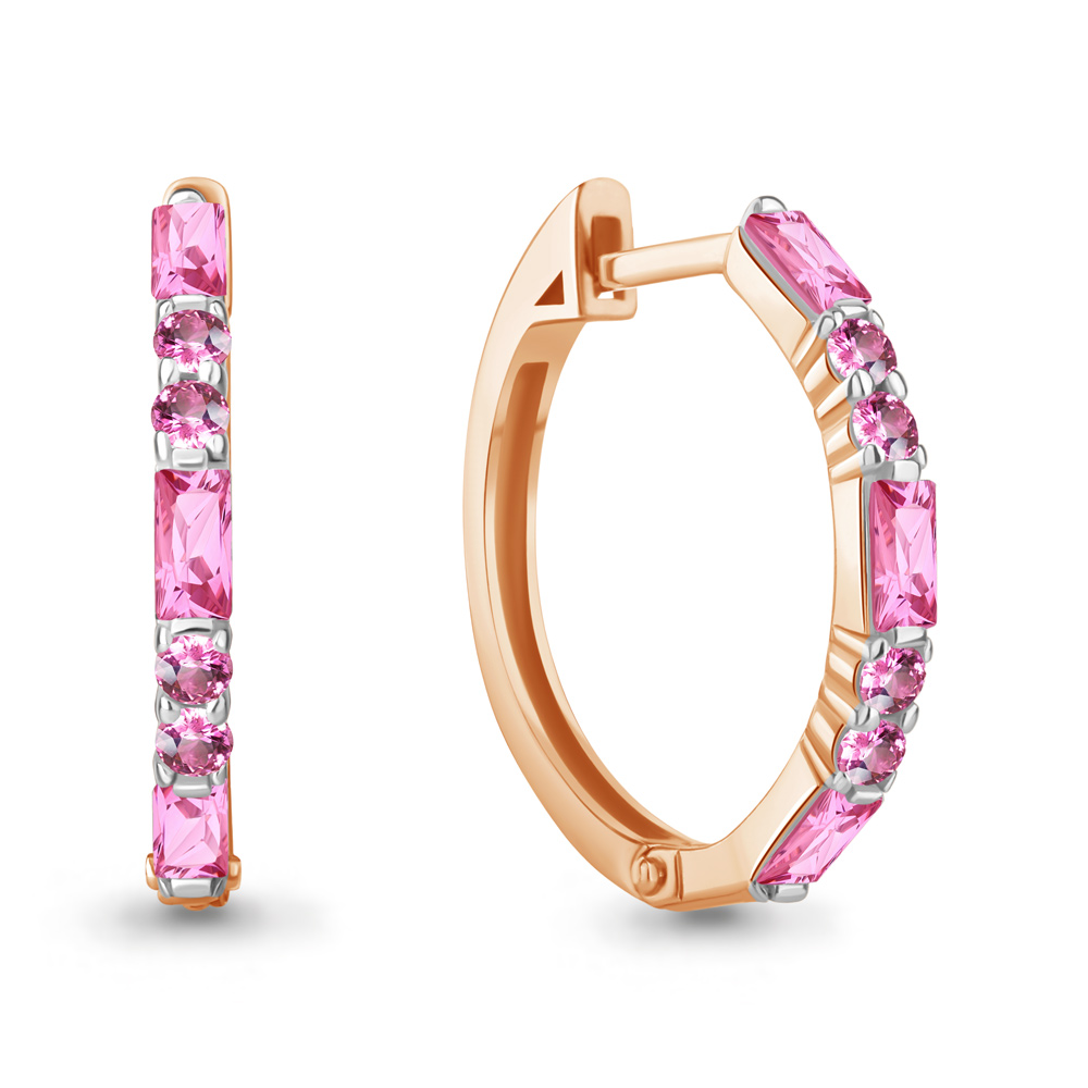 

Серьги конго из серебра с фианитом Aquamarine 49133В_925_з, 49133В_925_з