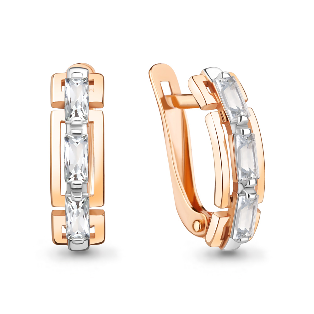 

Серьги из серебра с фианитом Aquamarine 49139_925_з, 49139_925_з