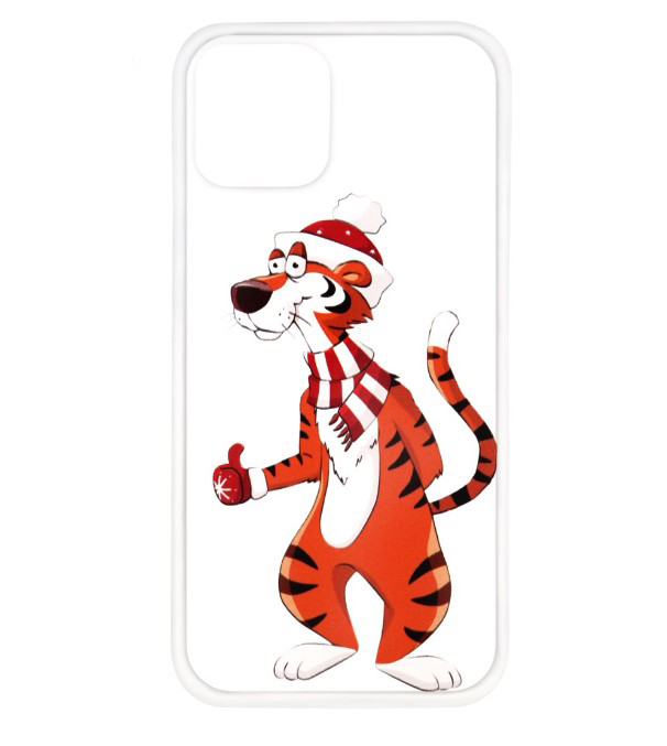 

Чехол для iPhone 5-5S-SE Тигр в варежке прозрачный