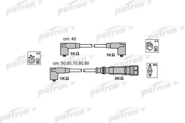 PATRON Комплект проводов зажигания PATRON PSCI1005
