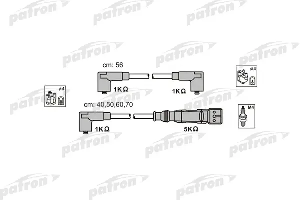 

Комплект проводов зажигания PATRON PSCI1017