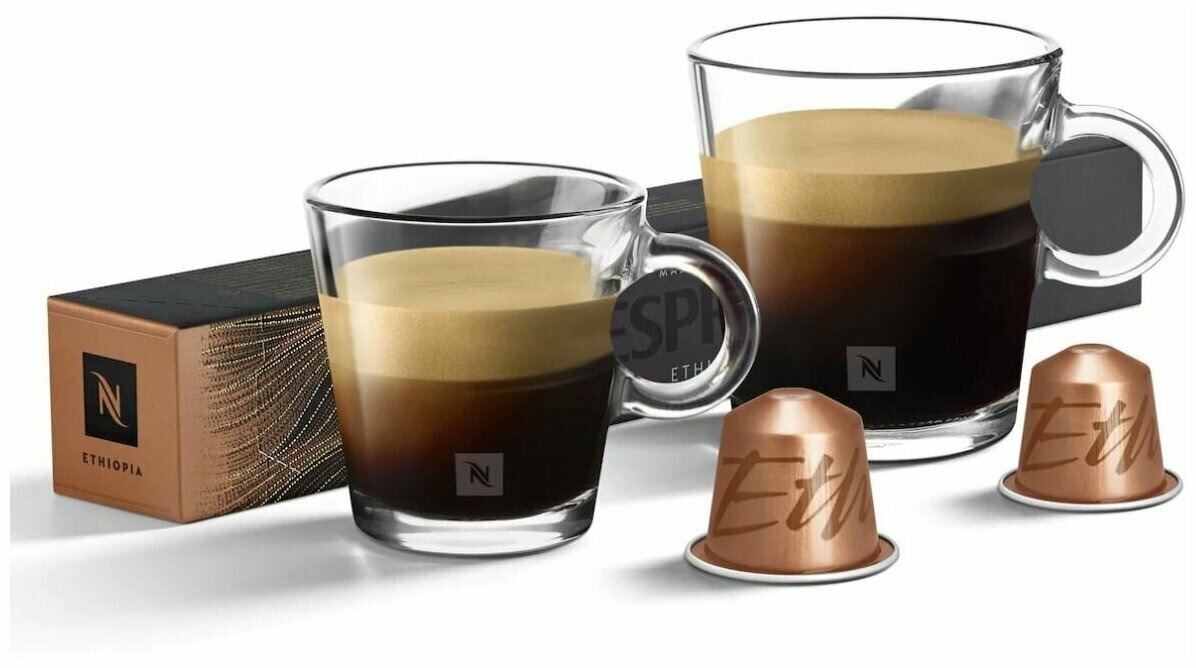 Кофе в капсулах Nespresso Ethiopia, 10 шт х 10 капсул