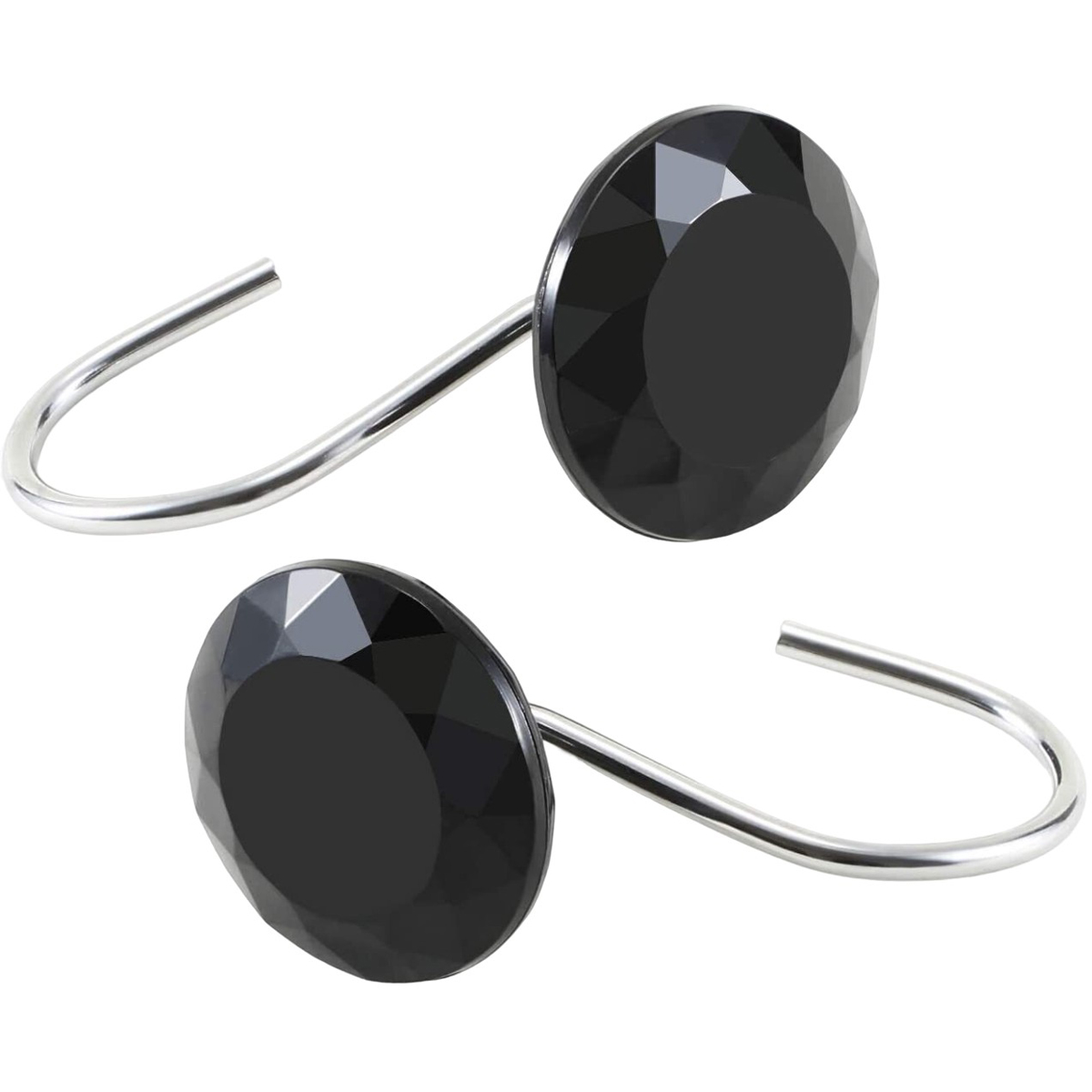 

Набор из 12 крючков для шторки Carnation Home Fashions Crystal Black, Черный