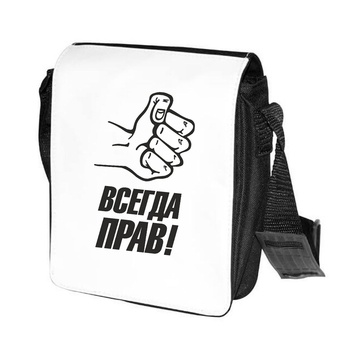 

Сумка унисекс CoolPodarok CN04369 черно-белый, Черный;белый, CN04369