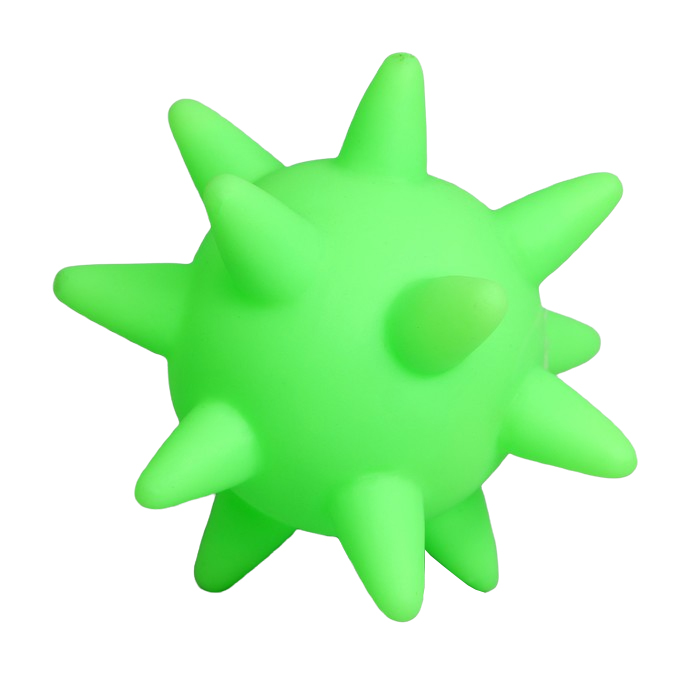 Игрушка Пижон пищащая Вирус для собак, 10 см, зелёная