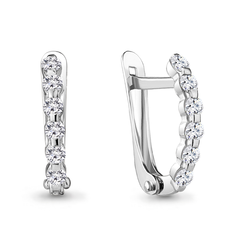 

Серьги из серебра с фианитом Aquamarine 49172А_925_р, 49172А_925_р