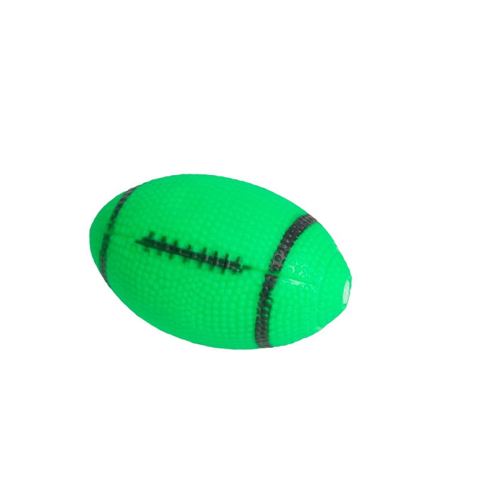 Игрушка Пижон пищащая Регби для собак, 11 см, зелёная