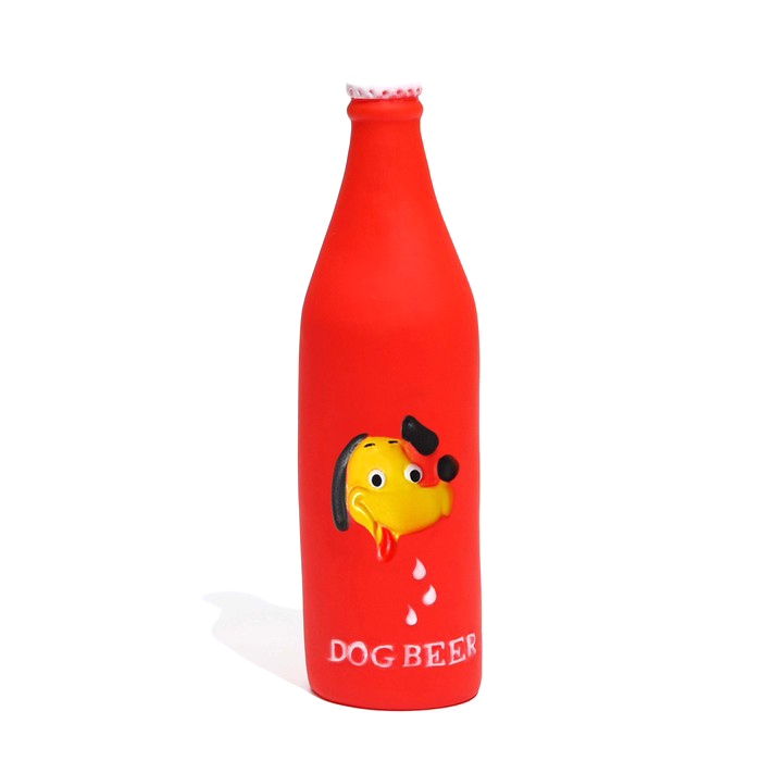 

Игрушка Пижон пищащая Dog BEER для собак, 19 х 5,2 см, красная