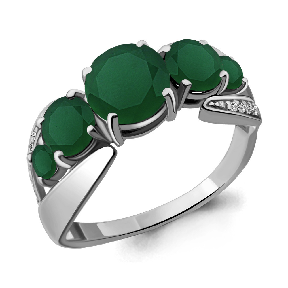 

Кольцо из серебра с агатом р. , Aquamarine 6592609А_925_р, 6592609А_925_р