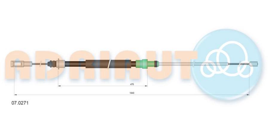 

Ad07.0271 [4745R5] Трос Ручника Citroen C5 All 00> Disc ADRIAUTO 070271