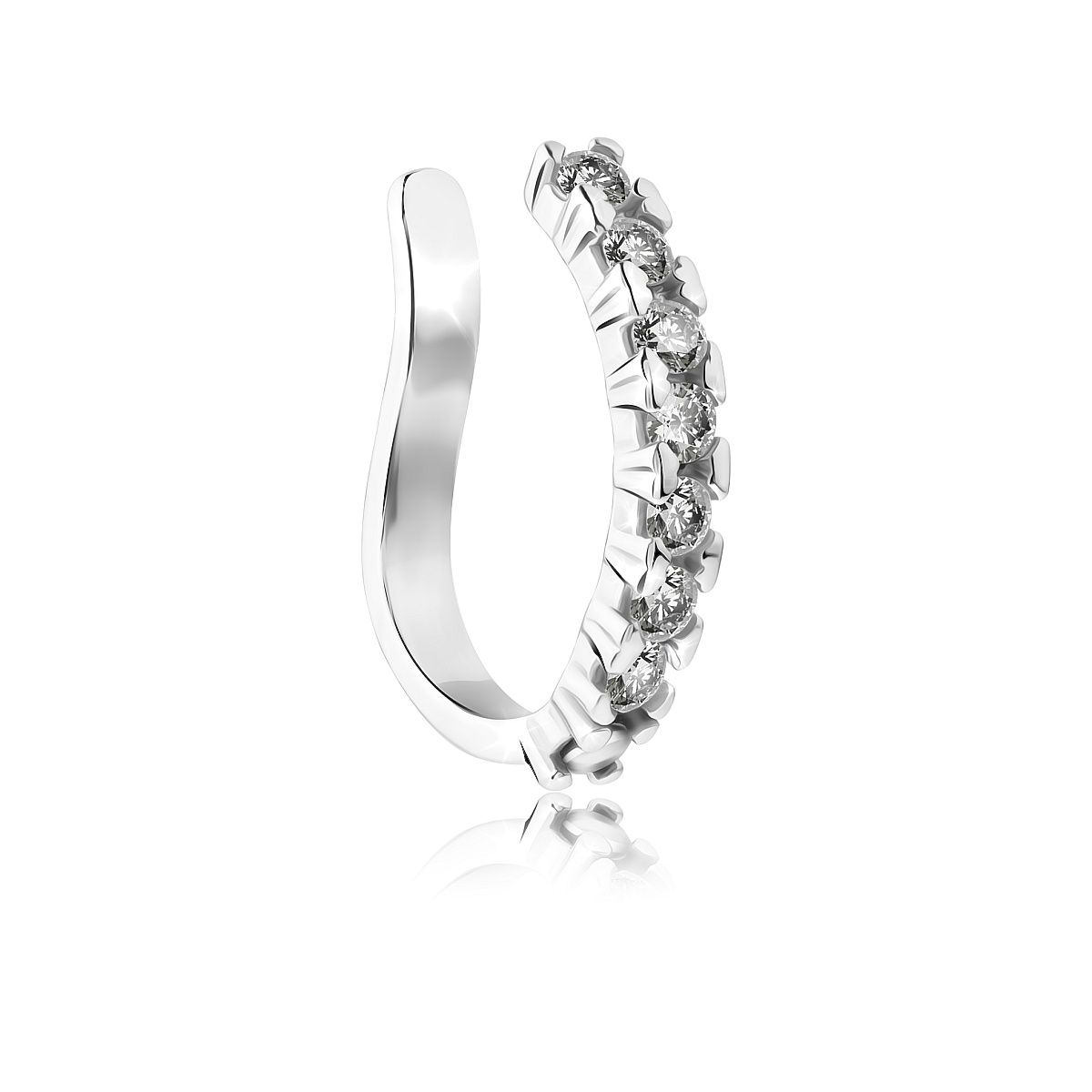 

Моносерьга кафф из серебра VALTERA 117059, фианит, 117059