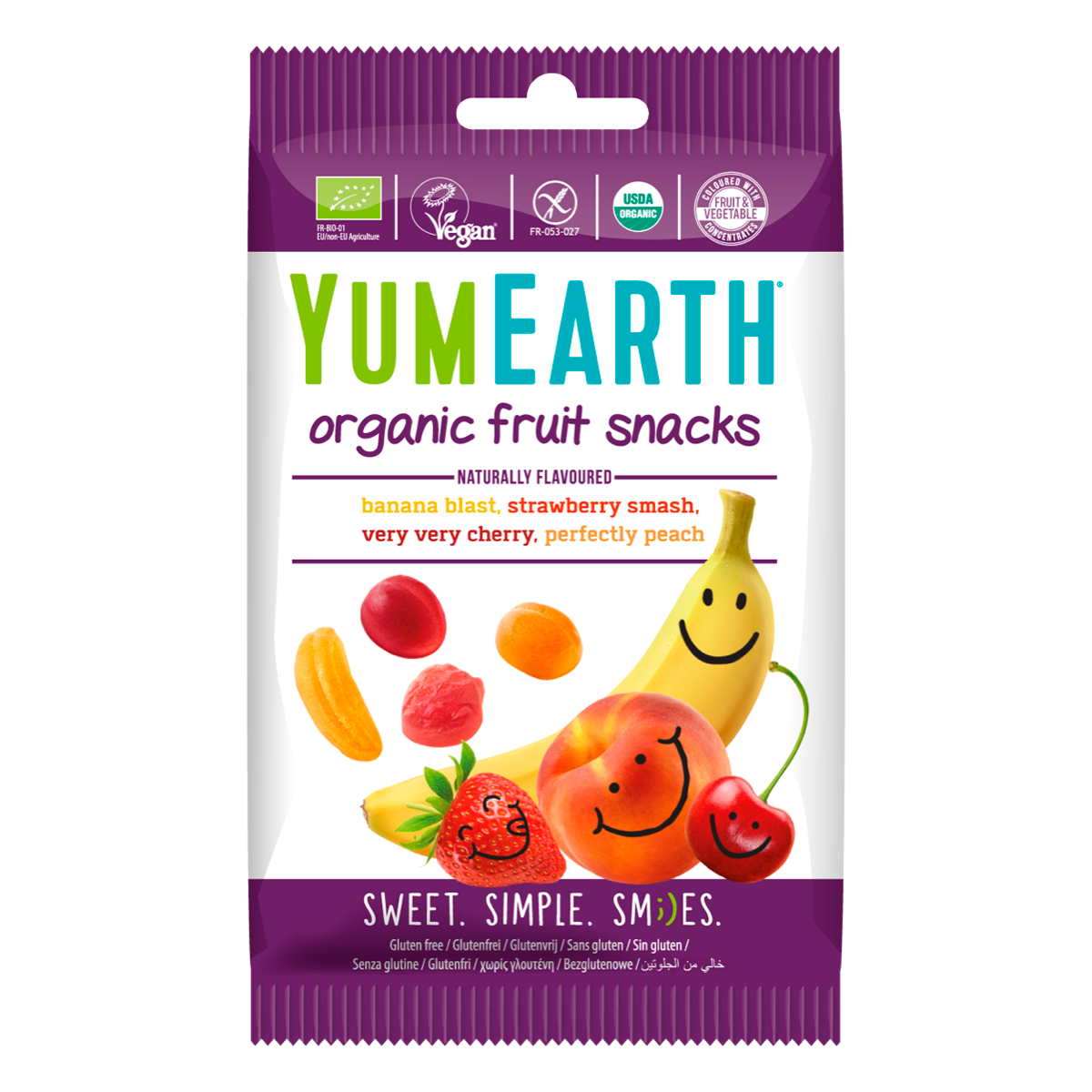 Мармелад YumEarth Organic Fruit Snacks органический жевательный, 50 г