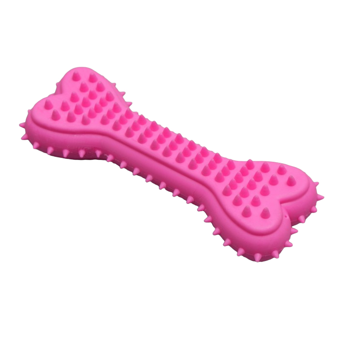 

Игрушка Пижон жевательная литая Кость для массажа, 11 х 4 х 2 см, розовая