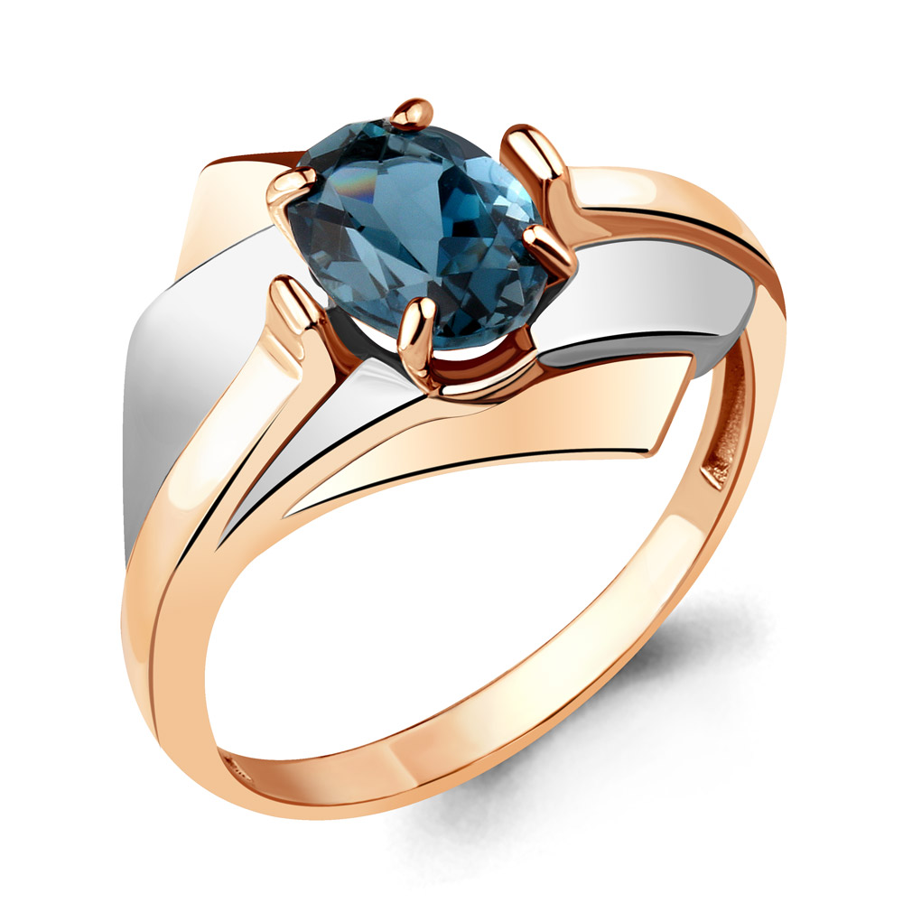 

Кольцо из серебра с топазом р. 20 Aquamarine 6593008_925_з, 6593008_925_з