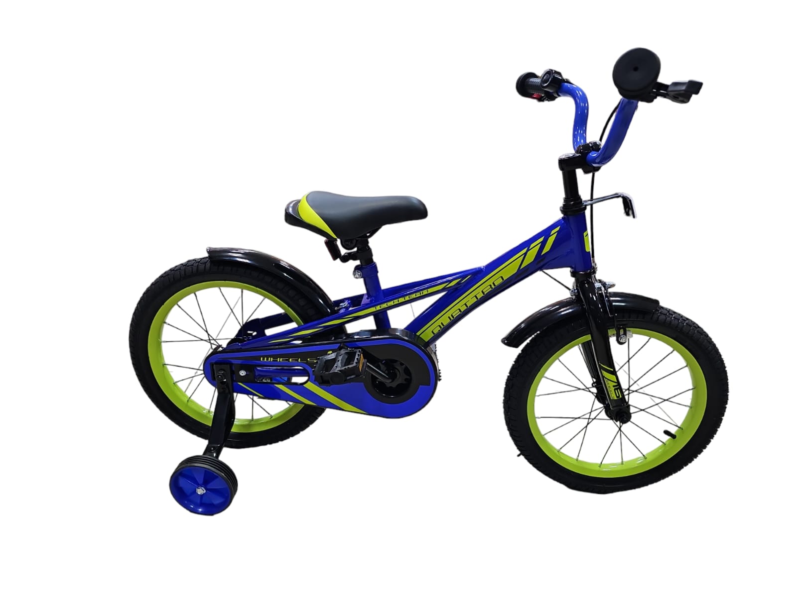 Велосипед детский TechTeam Quattro 16 синий, сталь 2023