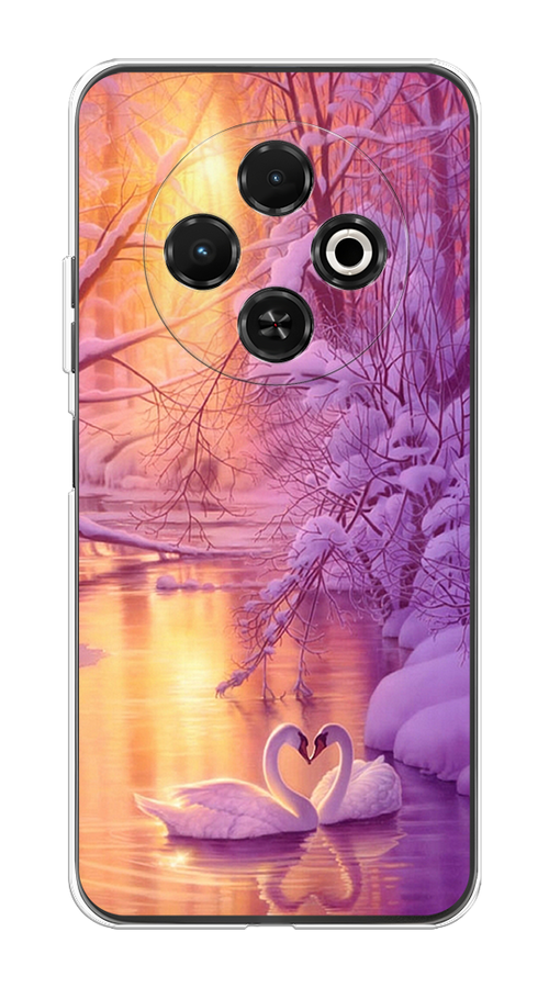 

Чехол на Tecno Spark 30C "Зима 1", Фиолетовый;желтый, 309250-1