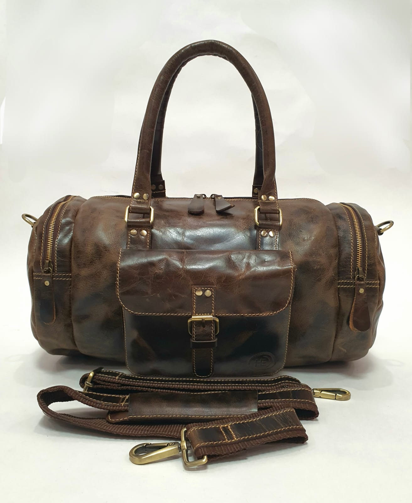 Дорожная сумка унисекс Black Buffalo Chelsy коричневая, 43х22х22 см