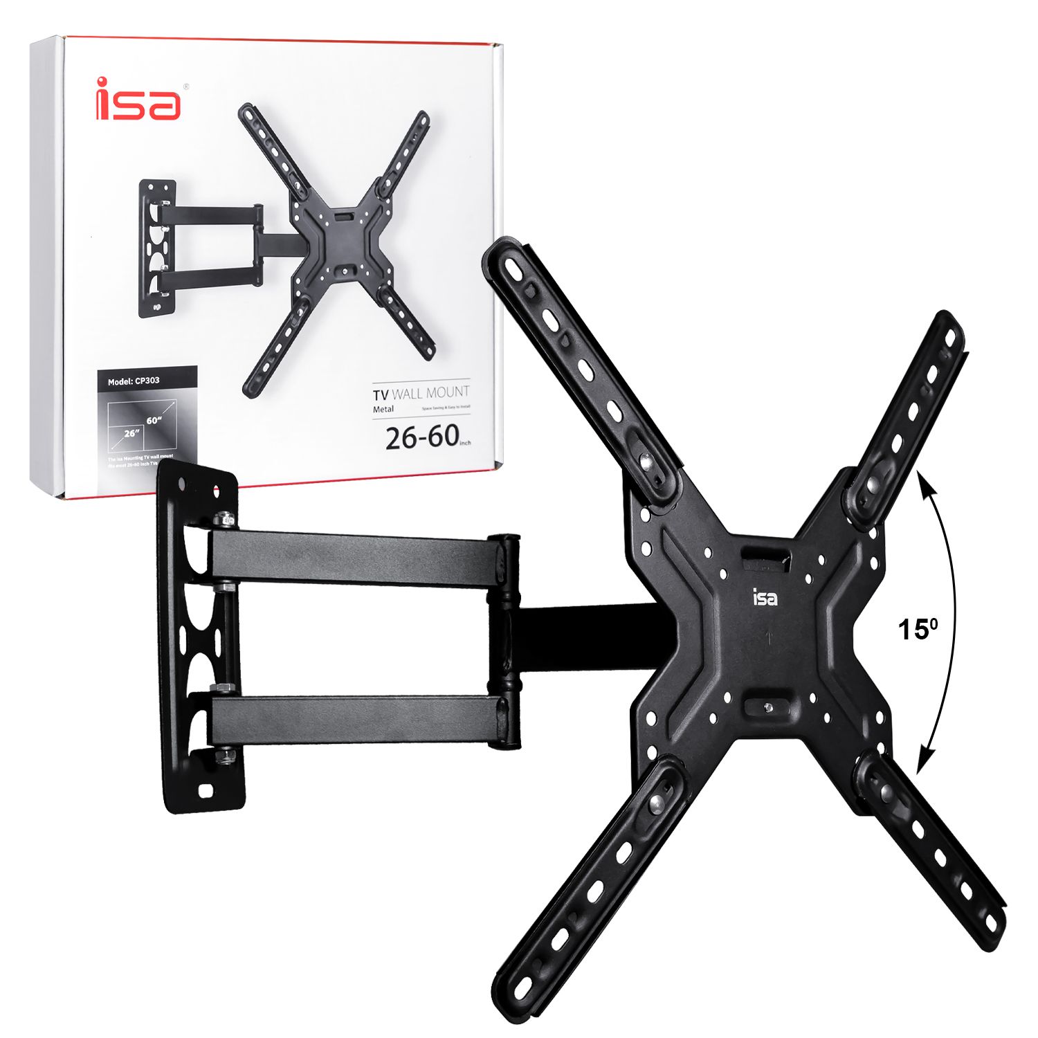 Наклонный кронштейн для телевизора ISA CP303 26-60 черный