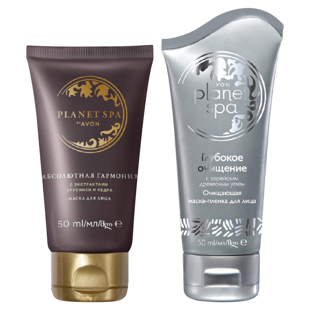 Маска для лица Avon planet spa очищающая пленка SPA с брусникой и кедром