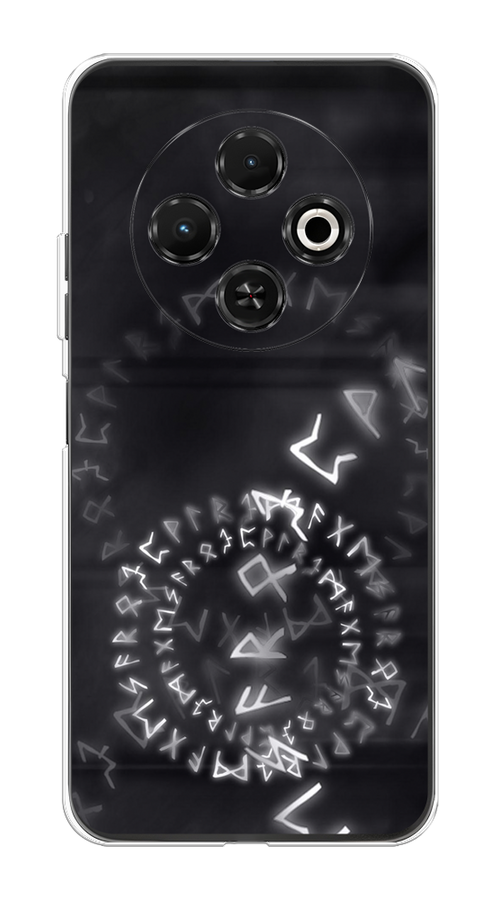 

Чехол на Tecno Spark 30C "Руны", Серый;черный, 309250-1