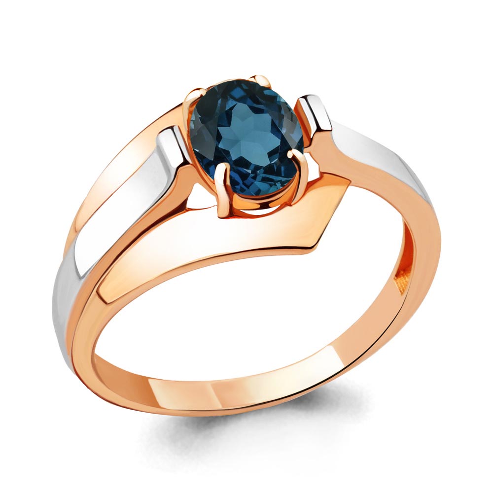 

Кольцо из серебра с топазом р. 16,5 Aquamarine 6593108_925_з, 6593108_925_з